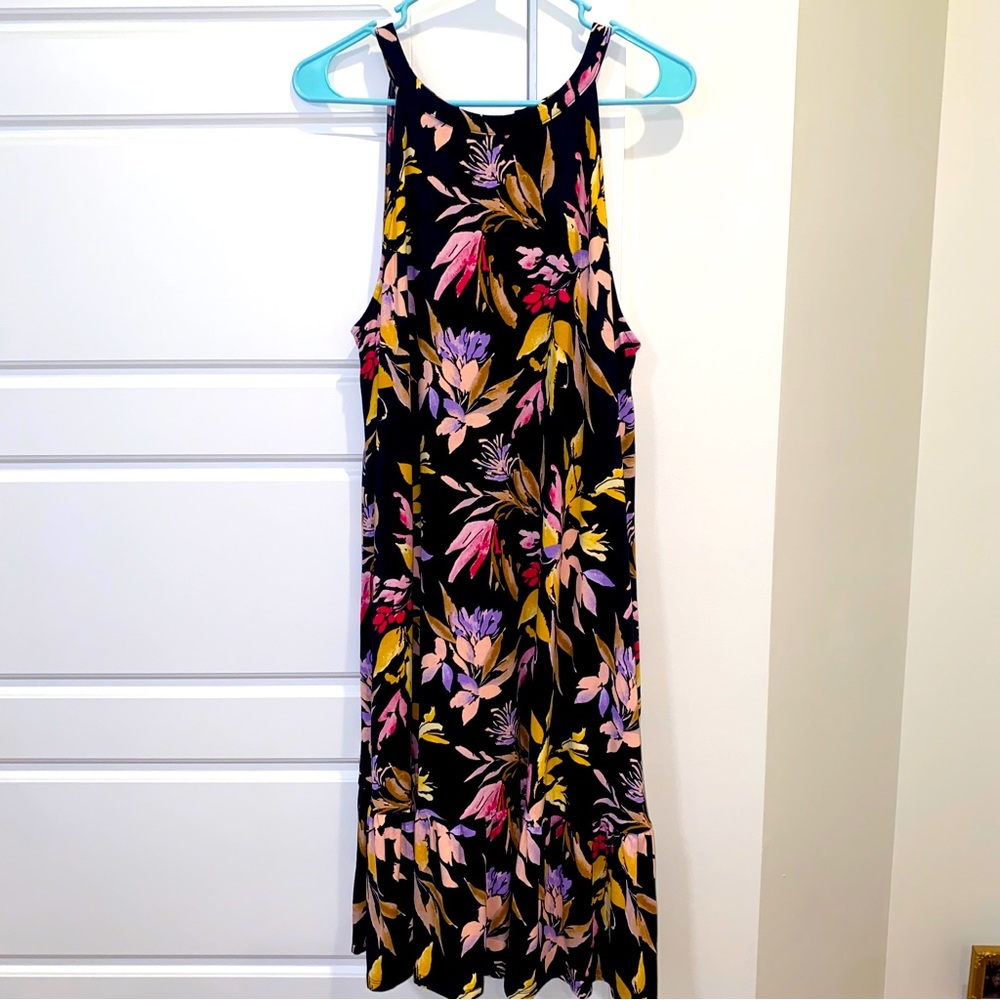 Time And Tru Sun Dress Back Tie Ruffle Hem Size XL Sleeveless Fabric Is Amazing